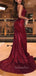 Sexy V-neck Side Split Sequins Long Prom Dresses FP1209