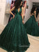 Sexy Dazzling Green V-neck Long Prom Dress  FP1201