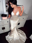 Spaghetti Strap Open Back Mermaid Long Prom Dresses FP1160