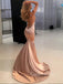 Spaghetti Strap Open Back Mermaid Long Prom Dresses FP1160