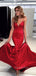 Spaghetti Strap Open Back Mermaid Long Prom Dresses FP1160