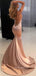 Spaghetti Strap Open Back Mermaid Long Prom Dresses FP1160