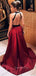 Simple Elegant Open Back Formal Inexpensive Long Evening Prom Dress, BGP069