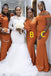 Mismatched Orange Long Mermaid Custom Bridesmaid Dresses , BN1184