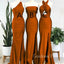 Mismatched Burnt Orange Long Mermaid Custom Bridesmaid Dresses , BN1190