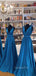 Mismatched Royal Blue A-line Long Custom Bridesmaid Dresses , BN1195