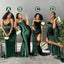 Simple Mismatched Dark Green Long Custom Bridesmaid Dresses , BN1209