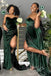 Simple Mismatched Dark Green Long Custom Bridesmaid Dresses , BN1209