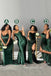 Simple Mismatched Dark Green Long Custom Bridesmaid Dresses , BN1209