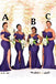 Mismatched Mermaid Long Side Slit Custom Bridesmaid Dresses , BN1210