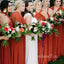 Simple Mismatched Burnt Orange Long A-line Custom Bridesmaid Dresses , BN1251