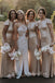 Simple Gold Sequins Mermaid Long Backless Custom Bridesmaid Dresses , BN1256