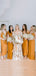 Mismatched V-neck Long Custom Bridesmaid Dresses , BN1273