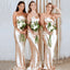 Simple One Shoulder Mermaid Spaghetti Strap Long Custom Bridesmaid Dresses , BN1292