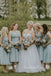 A-line Chiffon V-neck Long Custom Bridesmaid Dresses , BN1328