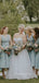 A-line Chiffon V-neck Long Custom Bridesmaid Dresses , BN1328