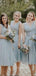 A-line Chiffon V-neck Long Custom Bridesmaid Dresses , BN1328