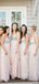 Mismatched A-line Sequins Long Custom Bridesmaid Dresses , BN1338