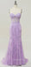 Sweet Heart Mermaid Lilac Tulle Appliques Long Evening Prom Dresses, Custom Strapless Prom Dress, GR0013