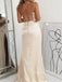 Mermaid Taupe Satin Spaghetti Straps Long Evening Prom Dresses, Custom Prom Dress, GR0036