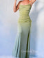 Simple Sheath Spaghetti Straps Sparkly Side Slit Mermaid Long Evening Prom Dresses, Custom Prom Dress, GR0046