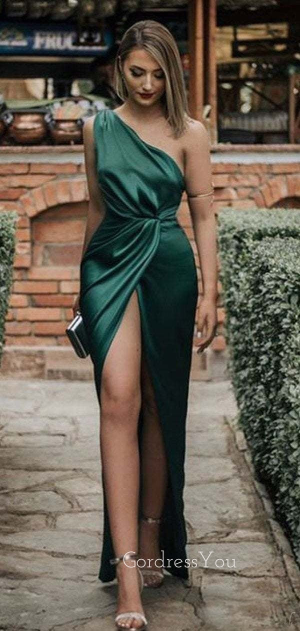 Satin Green Shoulder Dress ASOS DESIGN One Shoulder Satin Ruched Side Midi Dress In Dark Green Satin Green Shoulder Dress ASOS DESIGN One Shoulder Satin Ruched Side Midi Dress In Dark Green
