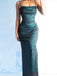 Mermaid Black/Blue Spaghetti Straps Long Evening Prom Dresses, Custom Prom Dress, GR0065