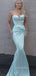 Sweet Heart Sequins Mermaid Strapless Side Slit Long Evening Prom Dresses, Custom Prom Dress, GR0069