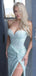 Sweet Heart Sequins Mermaid Strapless Side Slit Long Evening Prom Dresses, Custom Prom Dress, GR0069