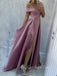 Mermaid Off-Shoulder Satin Long Evening Prom Dresses, MR7009