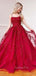 Lace Embroidery  Long Evening Prom Dresses, Cheap Tulle Sweet Prom Dresses, MR7075