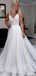 V neckline A-Line Sparkle Long Evening Prom Dresses, wedding dresses, MR7084