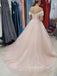 Off Shoulder A-Line Pink Long Evening Prom Dresses, Cheap Prom Dresses, MR7102