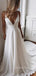 Sexy Deep V Neck White Chiffon Cheap Long Evening Prom Dresses, Beach Wedding dresses, MR7148