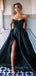 A-Line Black Satin Backless Long Evening Prom Dresses, Cheap Custom Backless Prom Dresses, MR7321