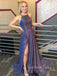 A-Line Backless Sparkle Long Evening Prom Dresses, Cheap Custom Prom Dresses,MR7329