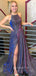 A-Line Backless Sparkle Long Evening Prom Dresses, Cheap Custom Prom Dresses,MR7329