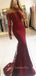 Off Shoulder Appliques Long Sleeves Mermaid Lace Long Evening Prom Dresses, Cheap Custom Prom Dresses, MR7443