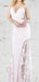 Sexy V-neck Spraghetti Straps Pink Long Mermaid Evening Prom Dresses, Cheap Custom Prom Dresses, MR7616