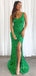 Mermaid Green Sequin V-neck Long Evening Prom Dresses, Cheap Custom Prom Dresses, MR7801