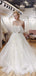 A-line Strapless White Tulle Long Evening Prom Dresses, Wedding Dresses, MR7879