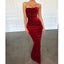 Mermaid Sexy Simple Velvet Cheap Long Evening Dress Prom Dresses, WP024